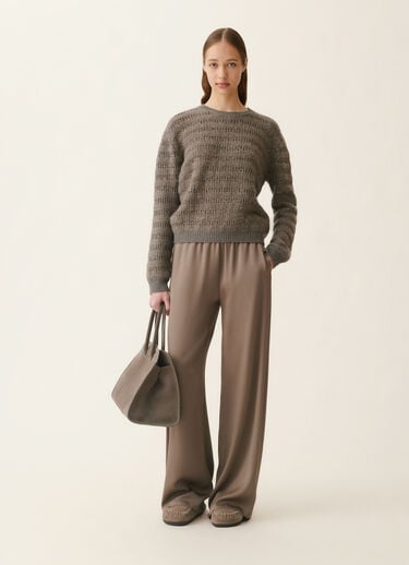Fabiana Filippi Platinum and mohair sweater with sequin stripes, falcon Falcon MAD226F452M4200000