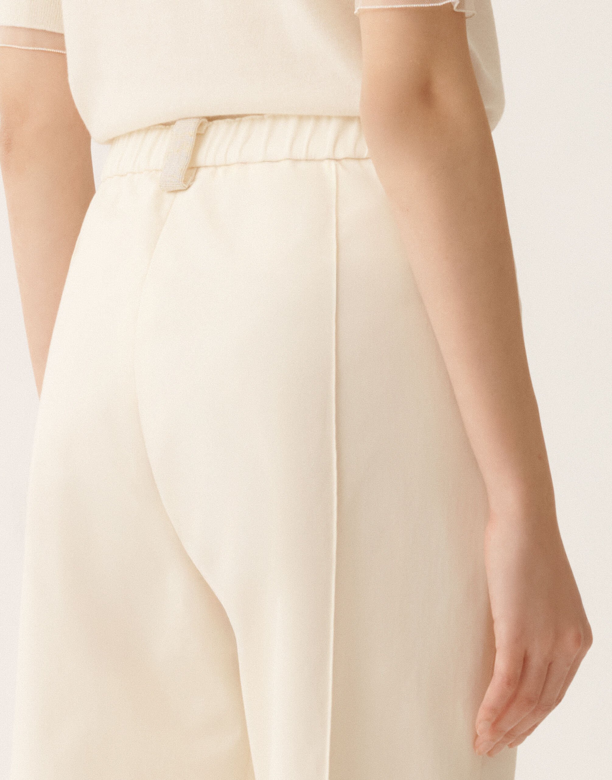 Fabiana Filippi Gubbio joggers in butter-colored cotton gabardine Butter PAD266F322L7840000