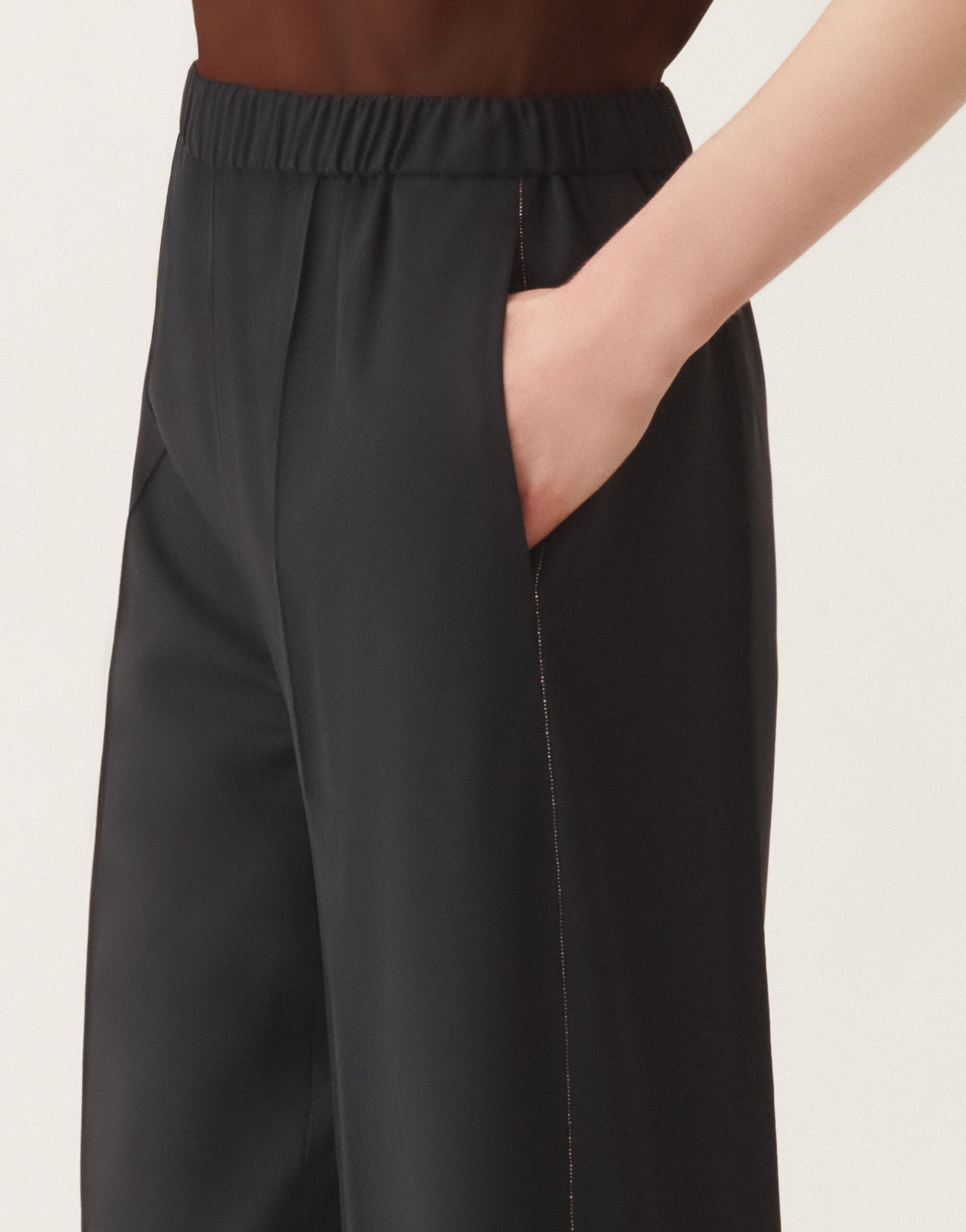 Fabiana Filippi Hose Gubbio aus kühler Wolle, Mitternachtsblau Beige PAD215F322L5230000