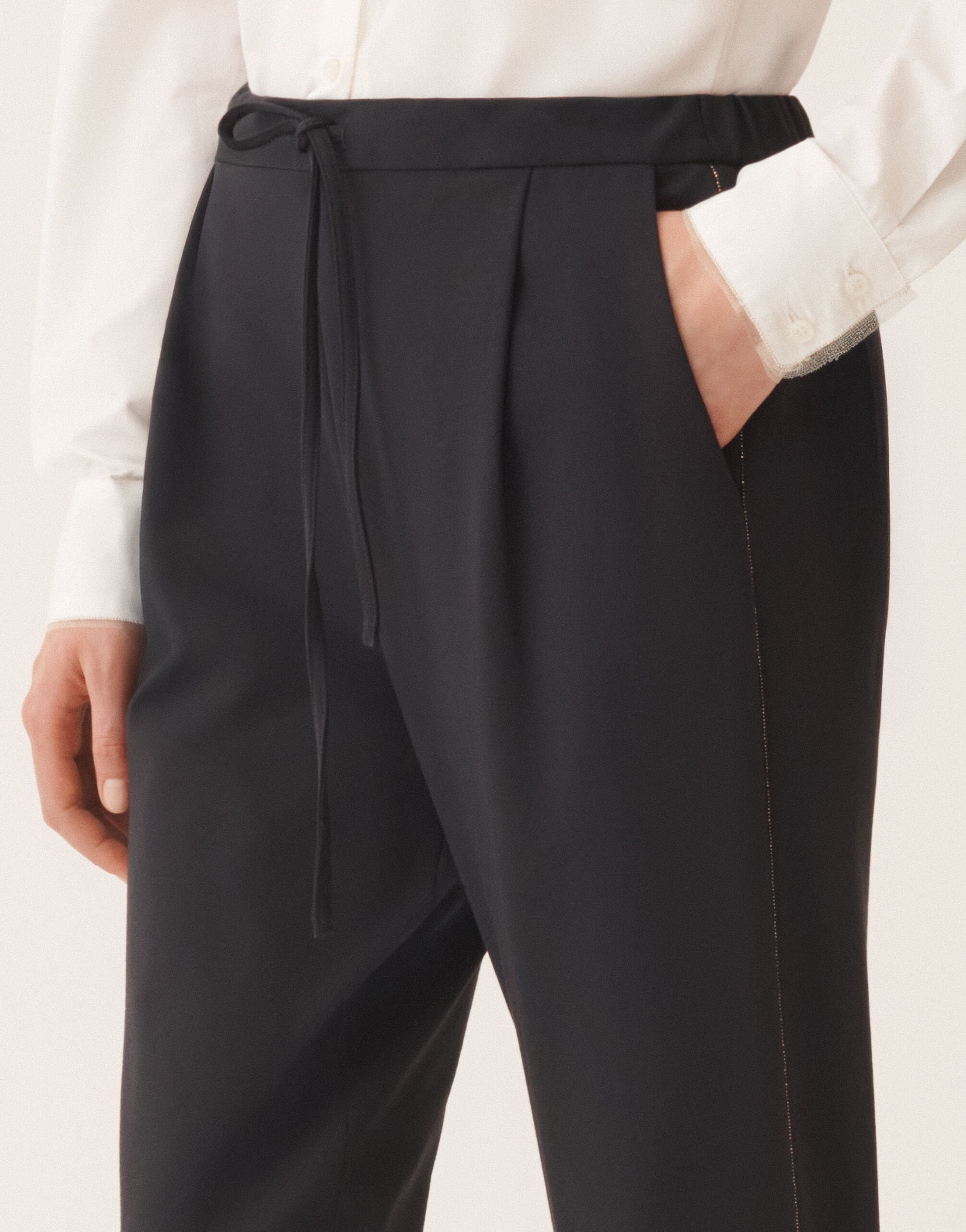 Fabiana Filippi Jersey trousers, midnight blue BLUE PAD215F366L5210000