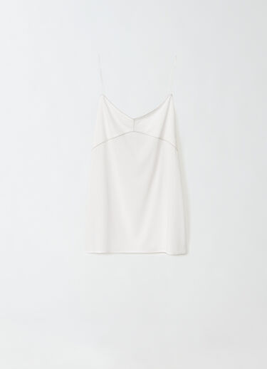 Fabiana Filippi STRETCH SABLE' LINGERIE TOP WHITE TPD264F214D6460000