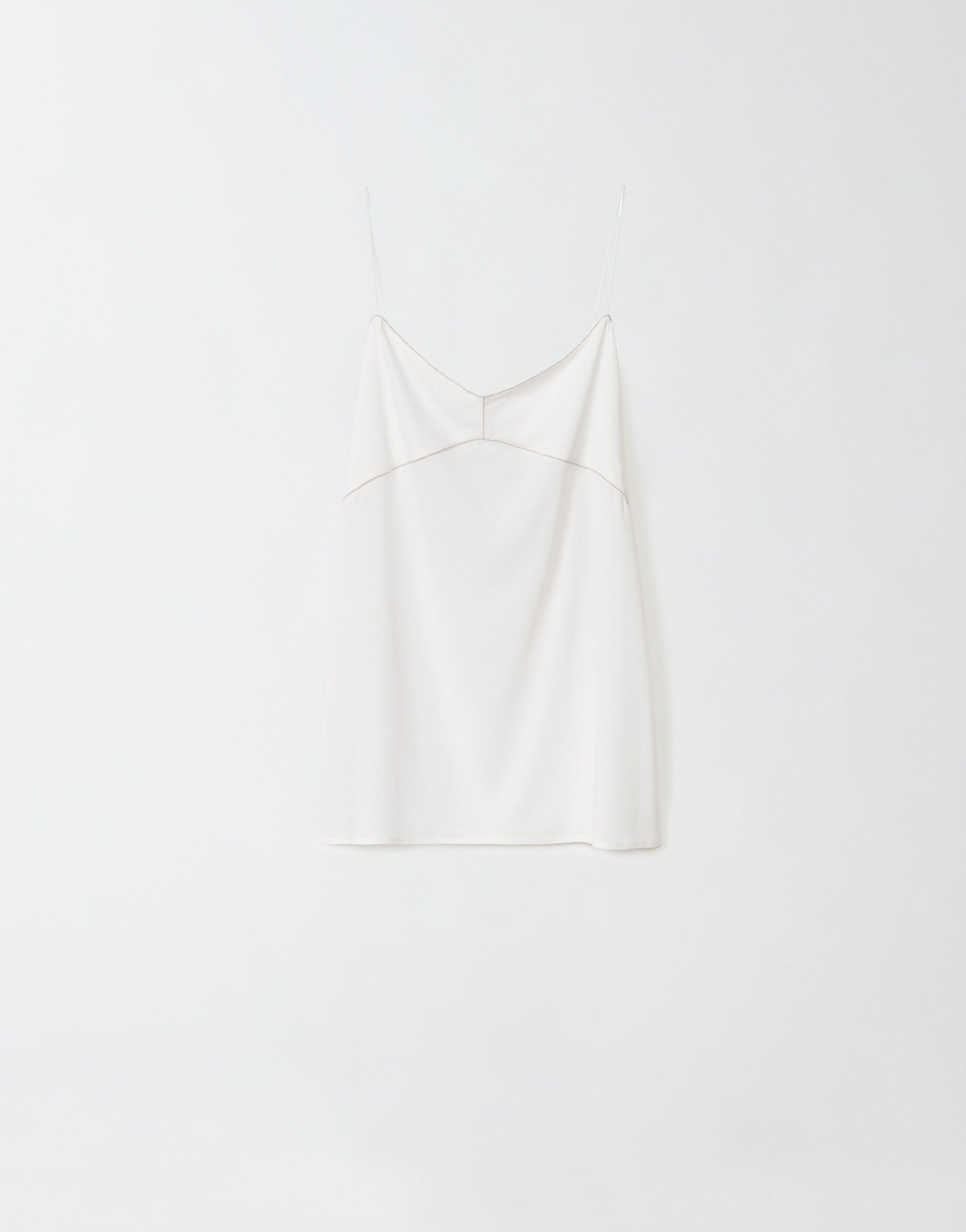 Fabiana Filippi STRETCH SABLE' LINGERIE TOP WHITE TPD264F214D6460000