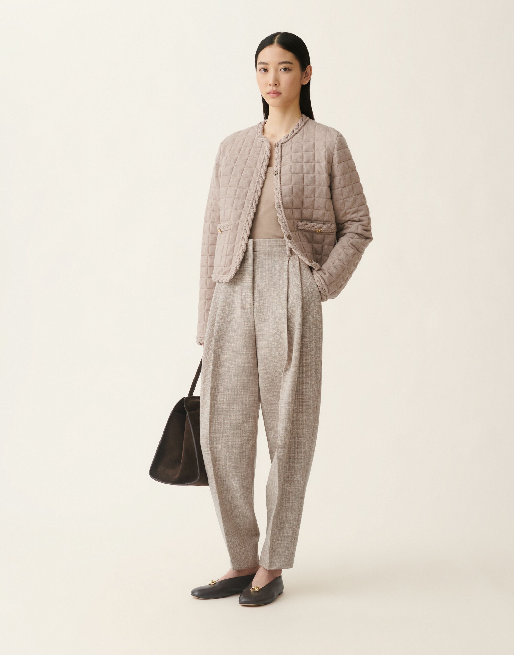 Fabiana Filippi Quilted Platinum jacket, mocha Mocha CTD216F368M3250000
