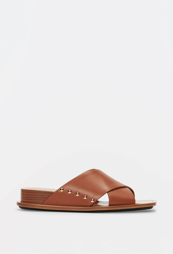 Fabiana Filippi CROSS OVER LEATHER SANDALS WITH STUD DETAIL SACHER ASD264A808I3460000