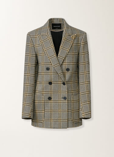 Fabiana Filippi Double-breasted check jersey jacket, gray Gray GCD226F179M4050000