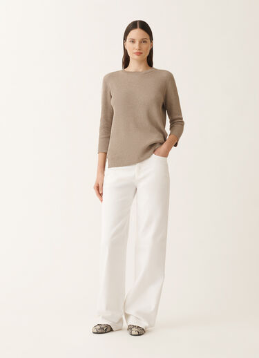 Fabiana Filippi Organic cotton and lurex sweater, clay CLAY MAD275F494L4520000