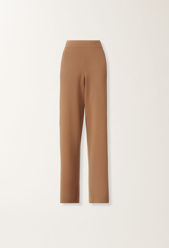 Fabiana Filippi Merino wool trousers, wicker BROWN PAD215F335D4620000