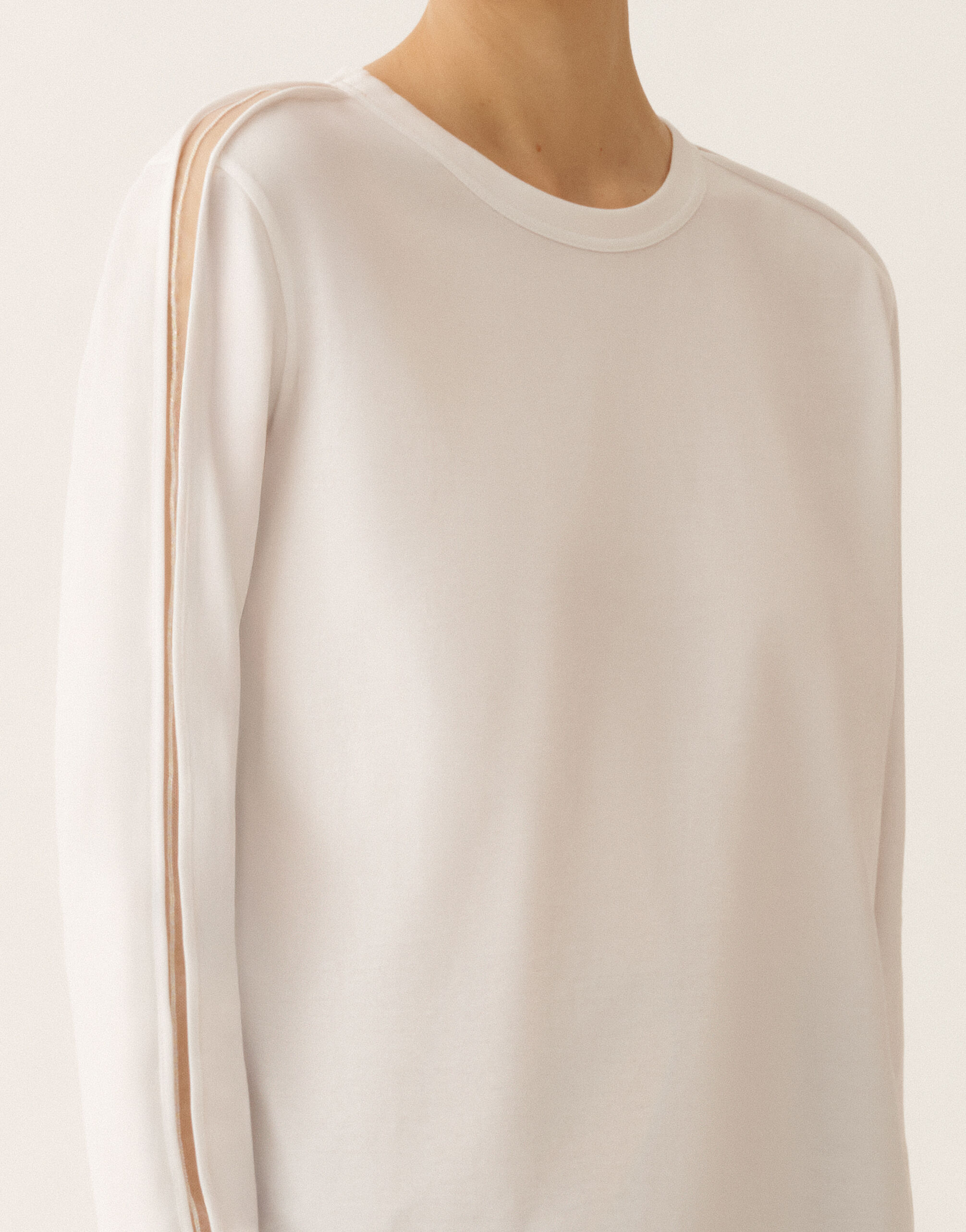 Optical white jersey T-shirt for Women | Fabiana Filippi®