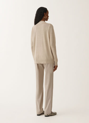 Fabiana Filippi Linen cardigan, greige GREIGE MAD275F339D8560000