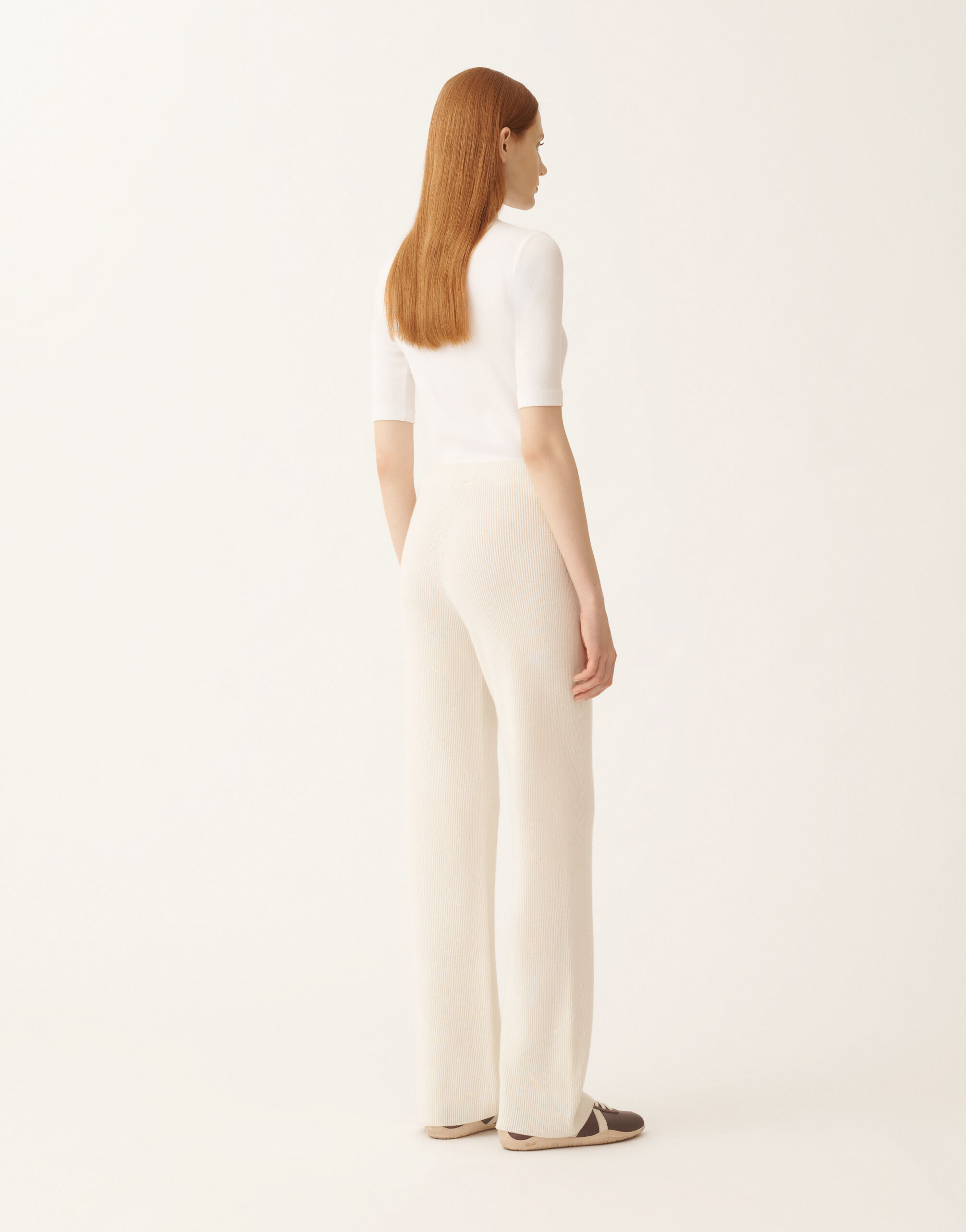 Fabiana Filippi Trousers in Platinum, raffia White PAD225F335N1280000