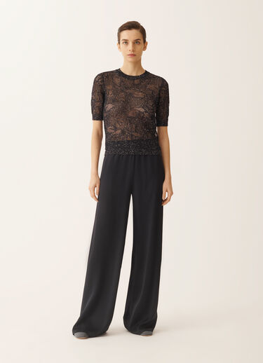 Pull en micro-paillettes bleu nuit Fabiana Filippi Pull en micro-paillettes bleu nuit BLEU NUIT MAD276F131D8640000