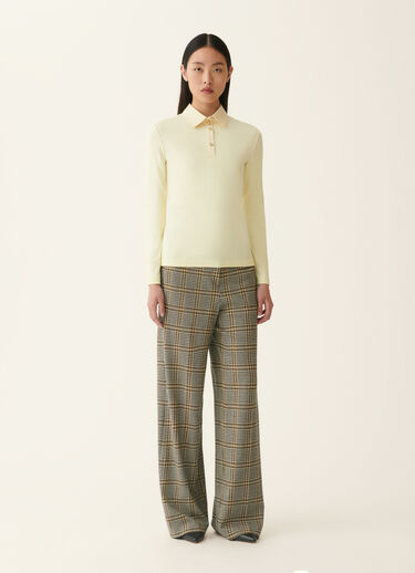 Ribbed cotton jersey long-sleeved T-shirt, vanilla yellow Fabiana Filippi Ribbed cotton jersey long-sleeved T-shirt, vanilla yellow Vanilla yellow JED226F552M4560000