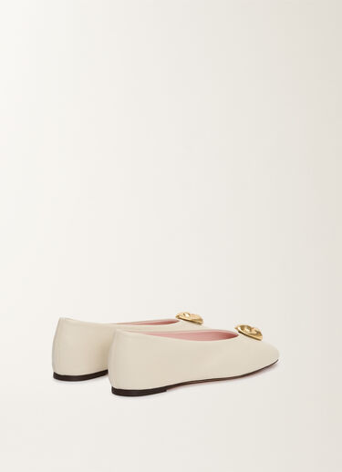 Fabiana Filippi Nappa leather ballet flats, butter WHITE ASD215A807L8200000