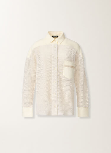 Fabiana Filippi Camicia in cotone organico con viscosa brillante, burro BURRO MAD276F043M1560000