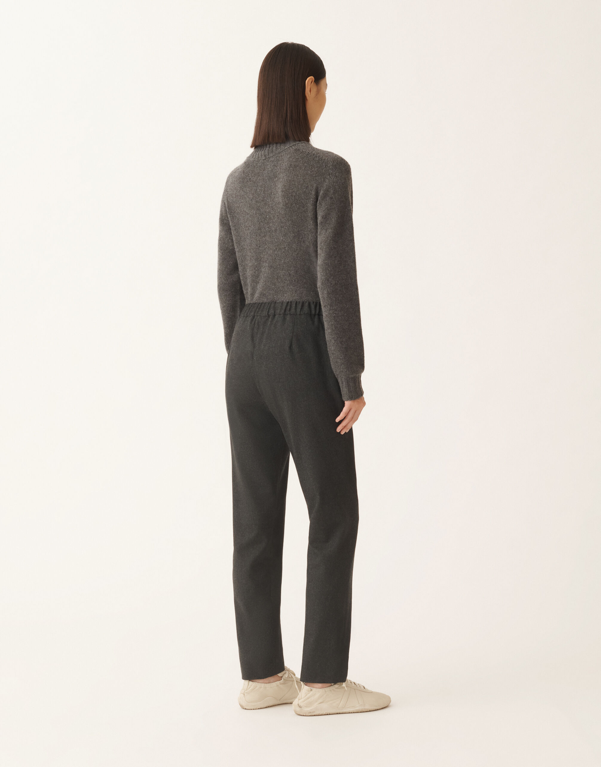 Fabiana Filippi Pantalones Spello de franela, pizarra Gris PAD225F366D1860000