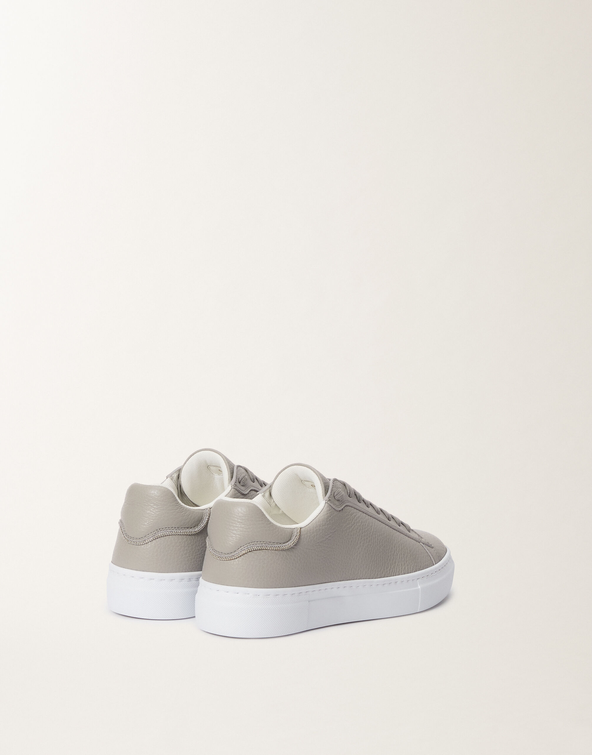 Fabiana Filippi Sneakers aus Leder mit Struktur, steingrau GRAU ASD265A939L2650000