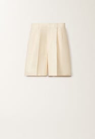 Fabiana Filippi Bermudas aus Baumwolle und Mikado-Seide, vanillegelb VANILLE PAD275F770D7870000