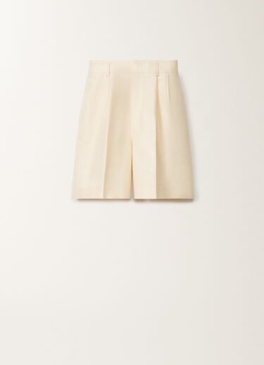 Fabiana Filippi Bermudas aus Baumwolle und Mikado-Seide, vanillegelb VANILLE PAD275F770D7870000