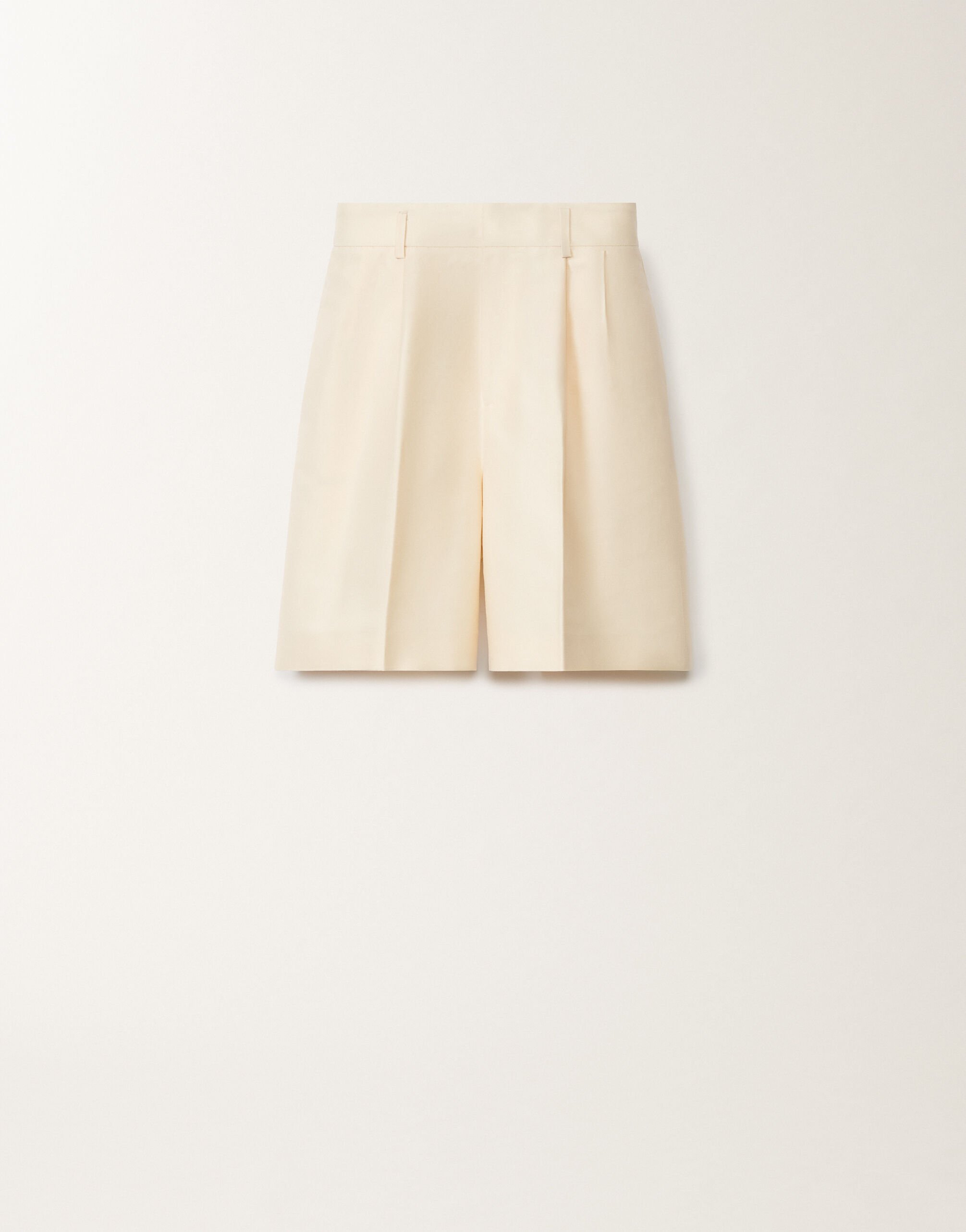 Fabiana Filippi Bermudas aus Baumwolle und Mikado-Seide, vanillegelb VANILLE PAD275F770D7870000