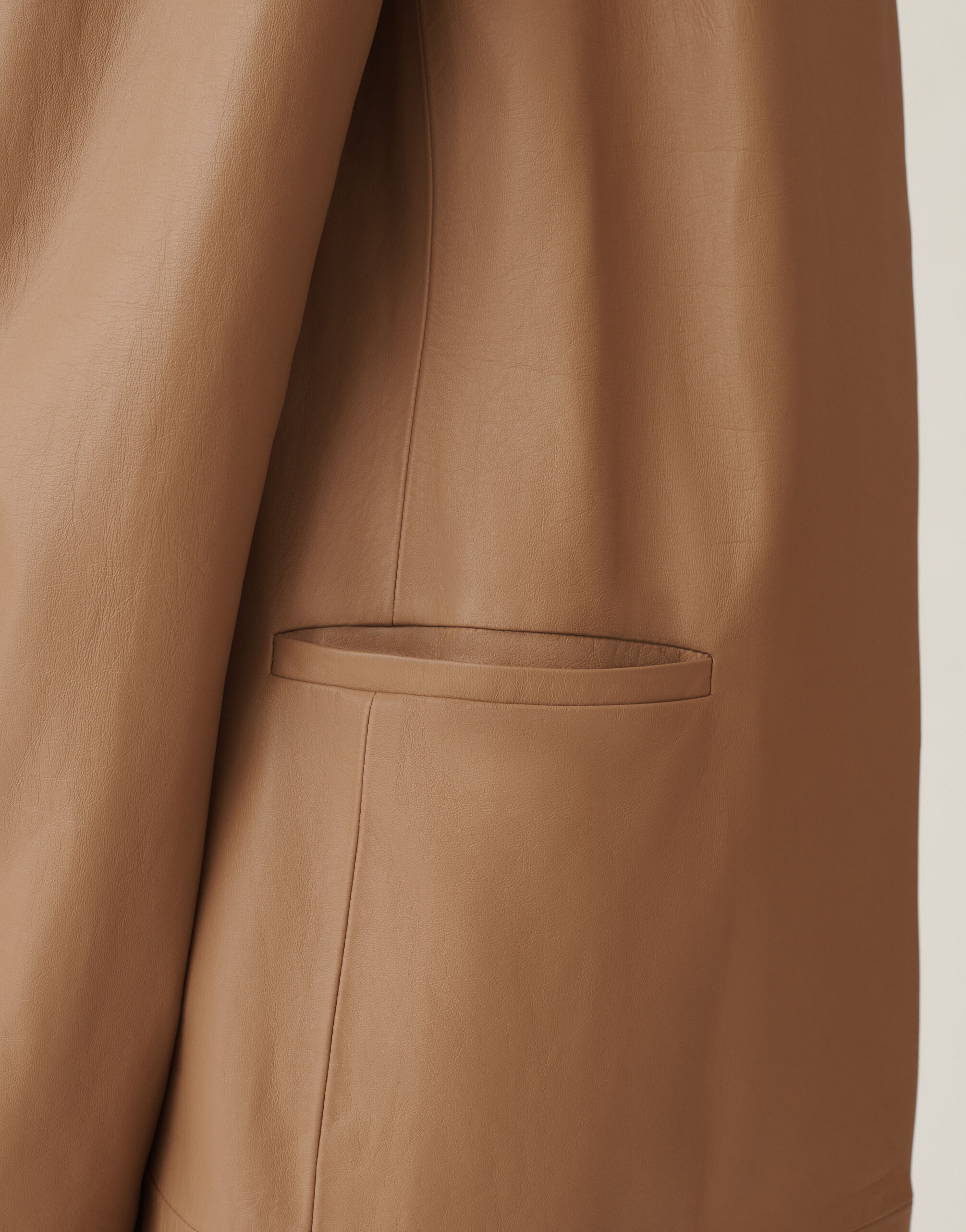 Long nappa leather jacket, wicker for Women | Fabiana Filippi®