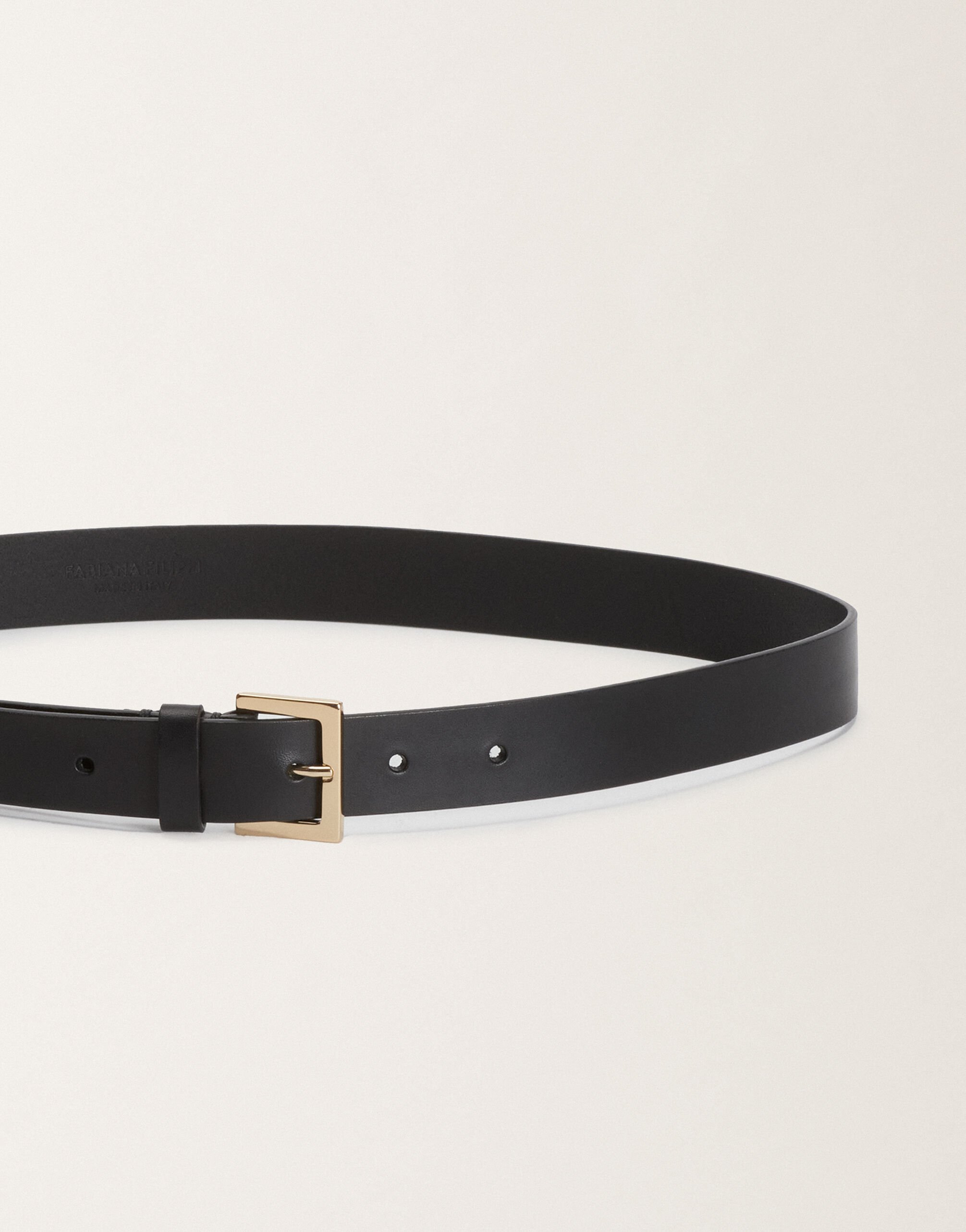 Fabiana Filippi Calfskin belt, black BLACK AAD265A973L2140000