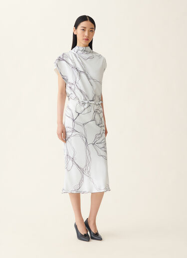 Fabiana Filippi Jupe en twill de soie, blanc Blanc GND216F354M3070000