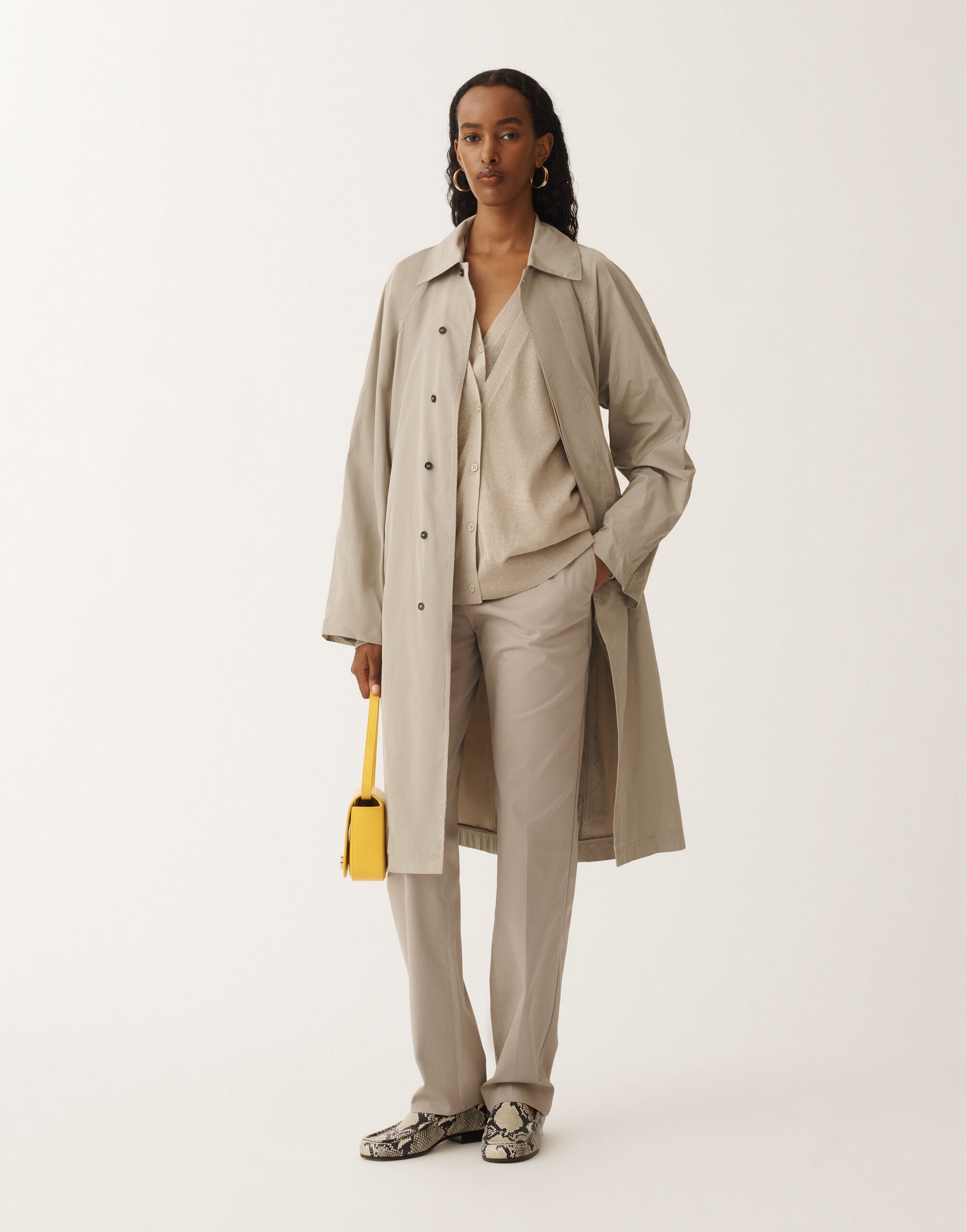Fabiana Filippi Linen cardigan, greige GREIGE MAD275F339D8560000