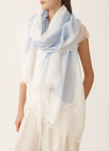 Fabiana Filippi Scarf in modal and cashmere, sky blue and butter SKY BLUE SAD276A943M0490000