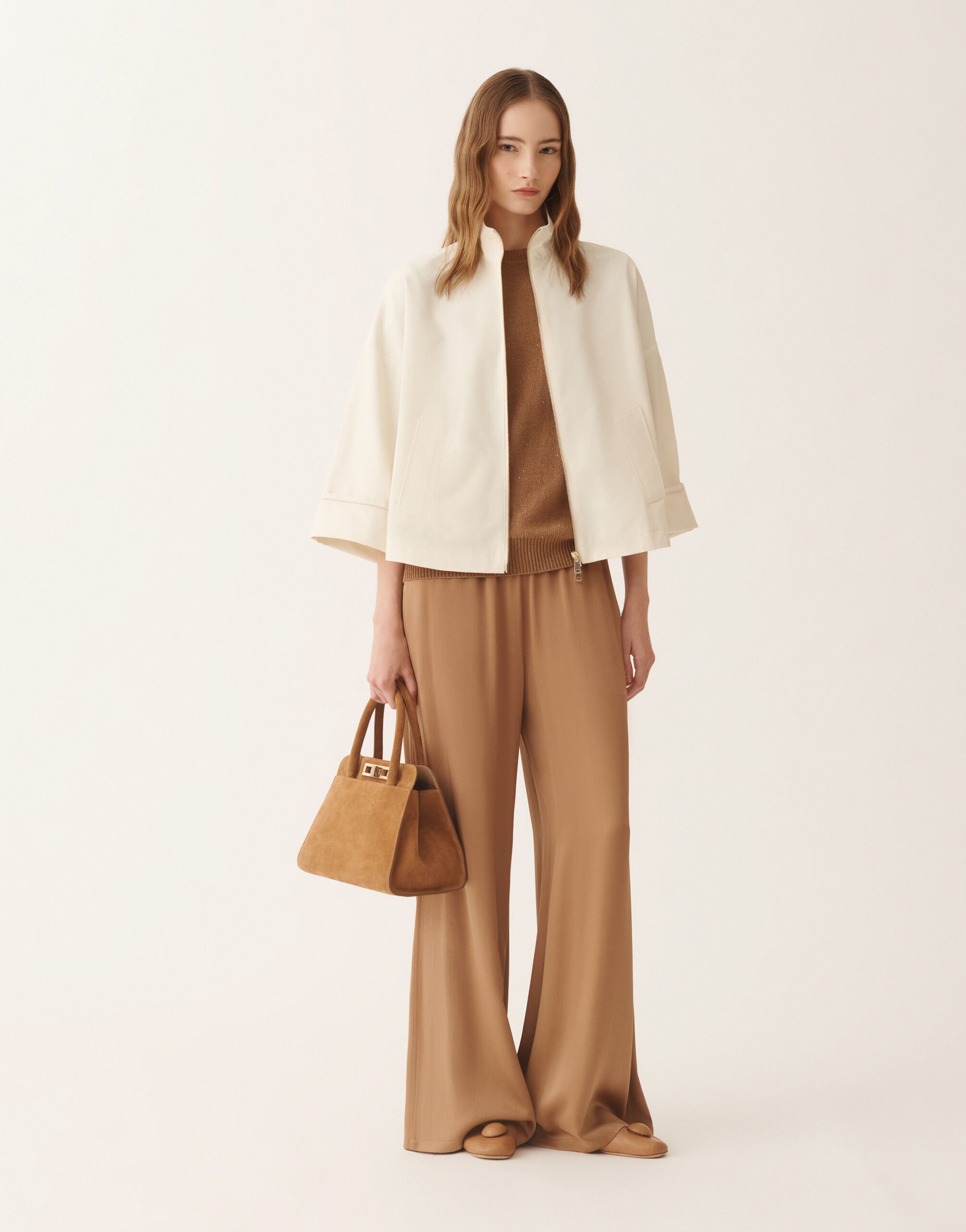 Fabiana Filippi Amelia pants in enver satin, wicker Wicker PAD266F291D9080000