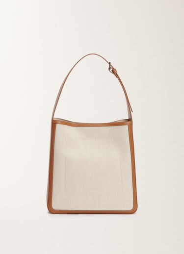 Fabiana Filippi Eclissi canvas and leather bag, tan BROWN BGD265A857L2150000