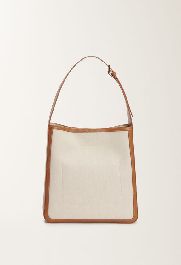 Fabiana Filippi Eclissi canvas and leather bag, tan BROWN BGD265A857L2150000