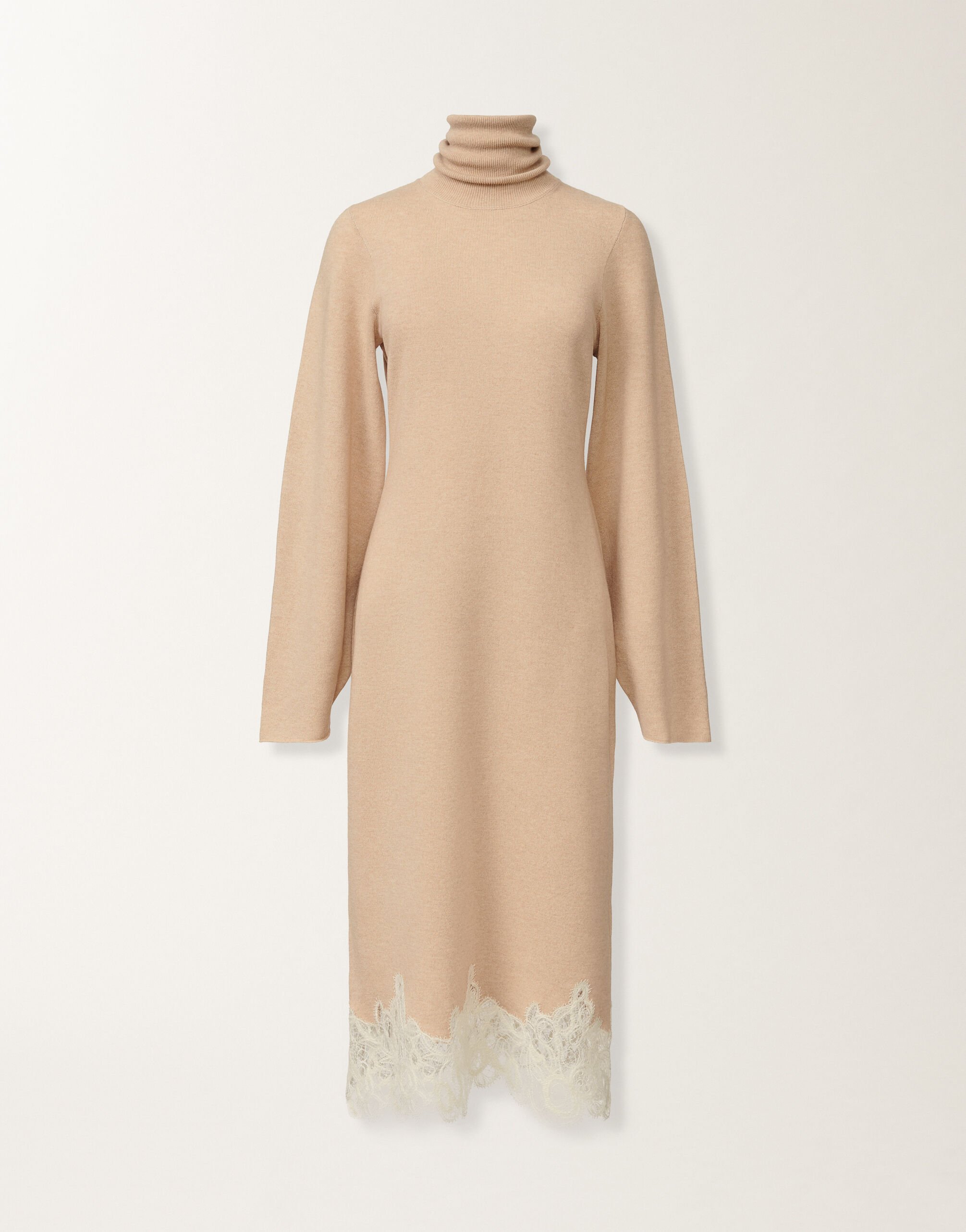 Fabiana Filippi Kleid aus Platinum mit Makramee-Spitze, seilbraun Beige ABD215F148L5190000