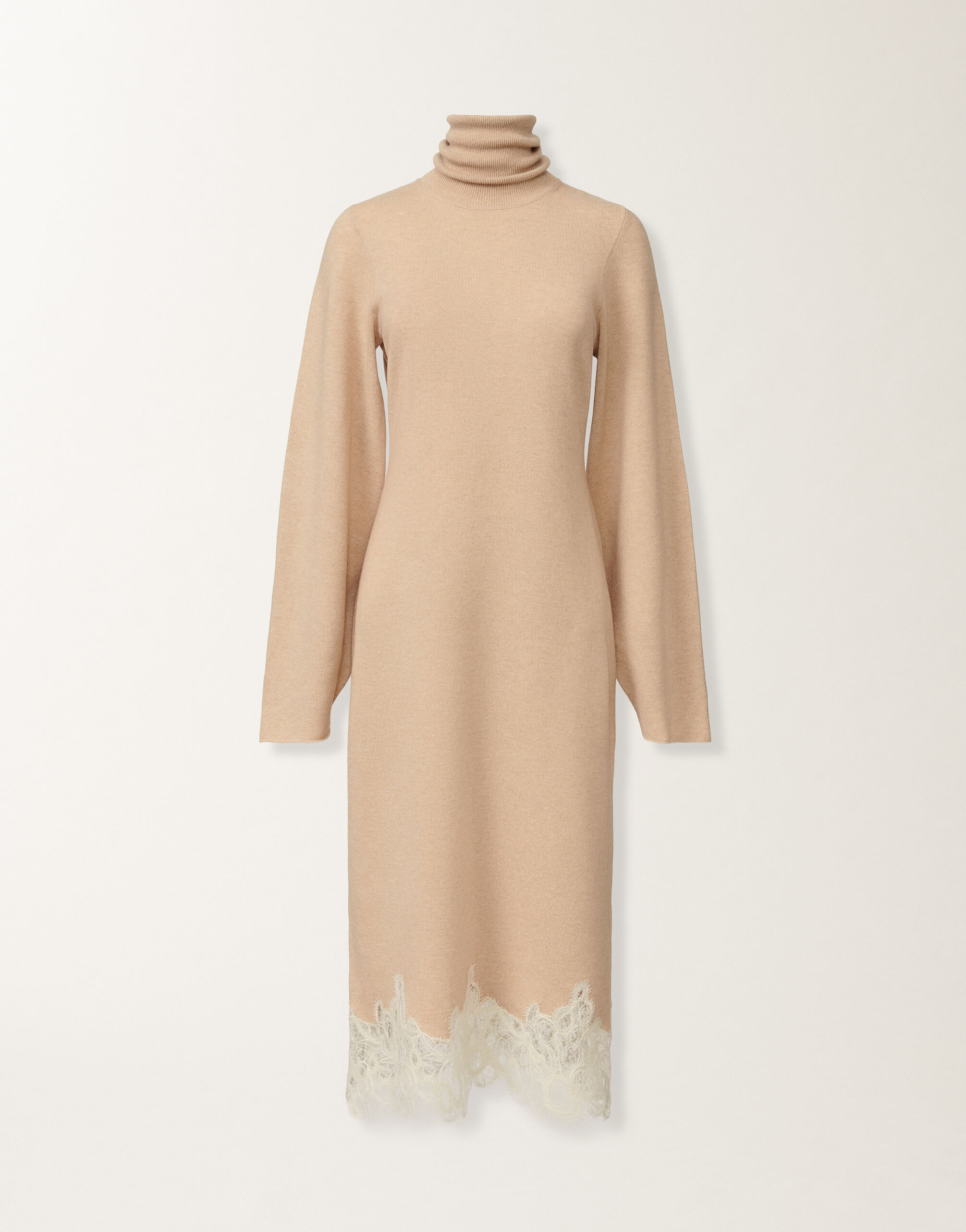 Fabiana Filippi Kleid aus Platinum mit Makramee-Spitze, seilbraun Beige ABD215F148L5190000