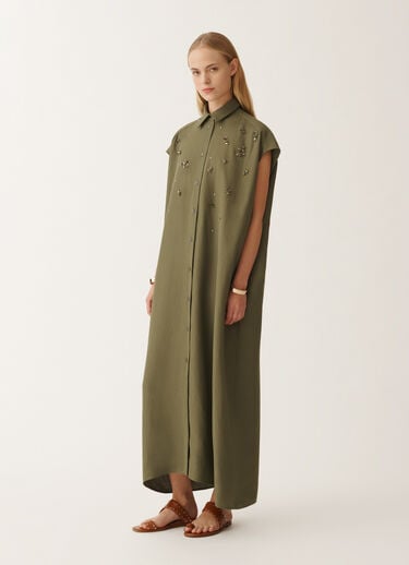 Fabiana Filippi Blusenkleid aus Leinen und Viskose, grasgrün GRÜN ABD275F655L3720000