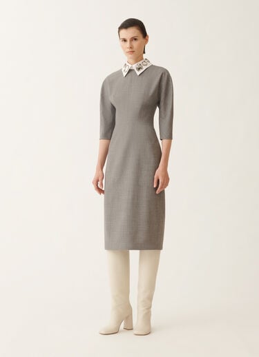Fabiana Filippi Robe en laine froide, roche chinée GRIS ABD215F192L5560000