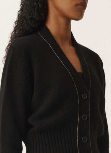 Fabiana Filippi Cardigan en gaze de cachemire, noir NOIR MAD265F038L1610000