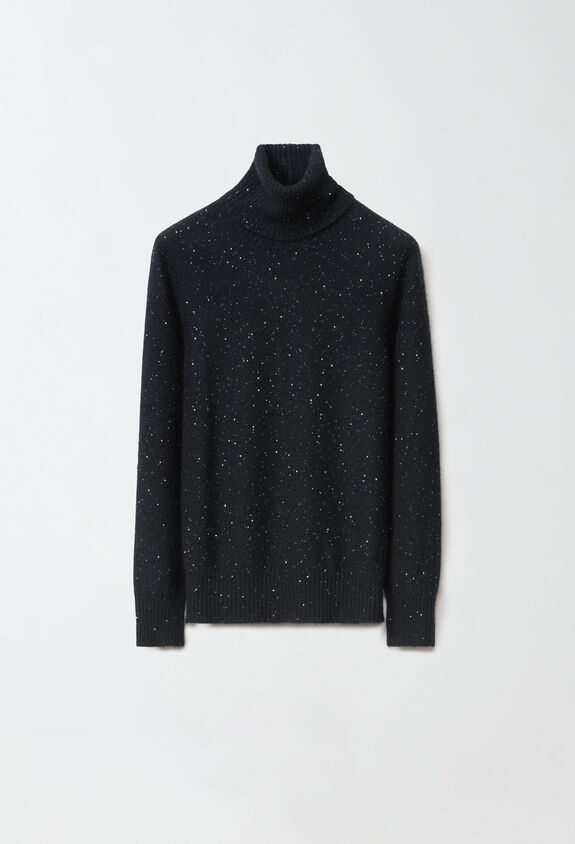 Fabiana Filippi Pullover mit Pailletten, schwarz SCHWARZ MAD214F066D2960000