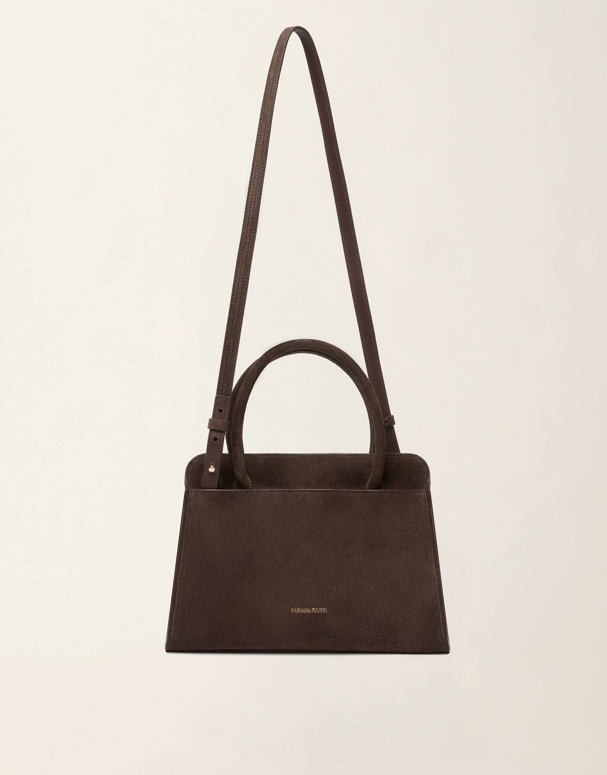 Sac à main moyen en daim, ébène Fabiana Filippi Sac à main moyen en daim, ébène ébène BGD216A852M5000000