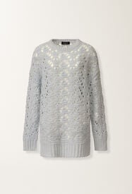 Fabiana Filippi Platinum mohair sweater, aqua Blue MAD266F028L7420000