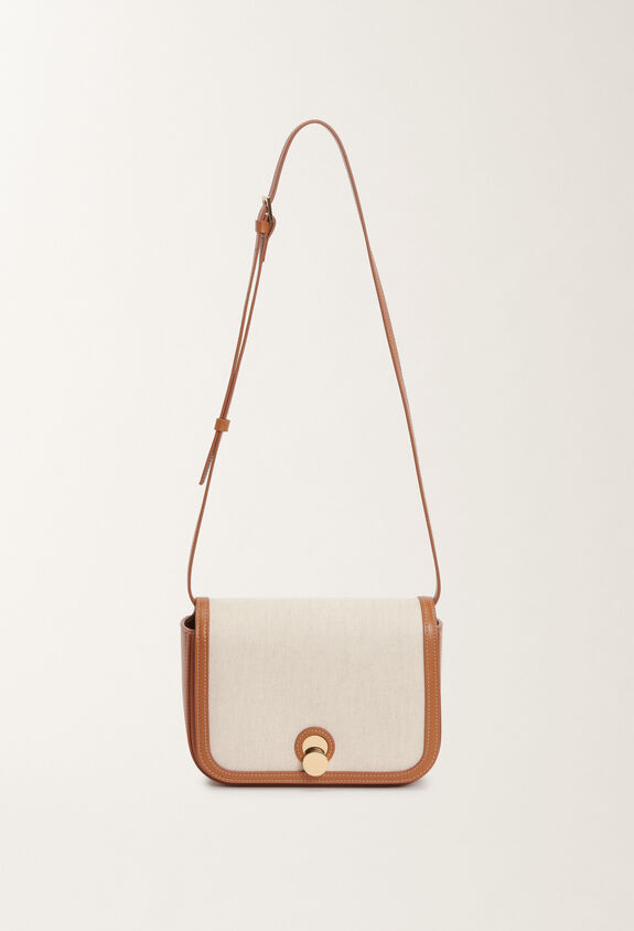 Fabiana Filippi Sac Messenger Eclissi en toile et cuir, cuir MARRON BGD265A859L2150000