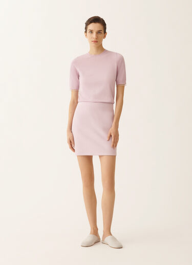 Fabiana Filippi Minigonna aus Scuba-Cashmere in Lilarosa Fliederrosa GND266F389L7480000
