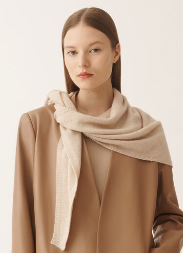 Fabiana Filippi Woll- und Seidenfoulard mit Pailletten, Kordel Beige SAD225A949D2960000