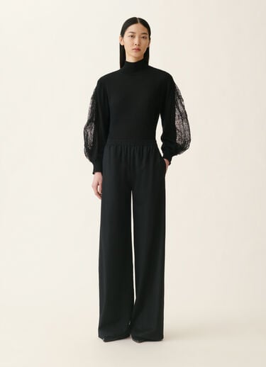 Fabiana Filippi Oversized cargo flannel trousers, black Black PAD226F291M3780000