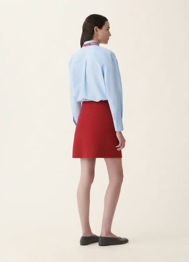 Fabiana Filippi Minigonna in lana merino, rosso Rosso GND216F325D4620000