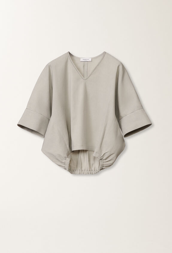 Fabiana Filippi Top aus Stretch-Leinen-Viskose, stahl STAHL TPDC02F361H5500000