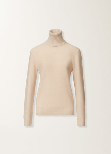 Fabiana Filippi Pullover aus Wolle und Seide mit Pailletten, seilbraun Beige MAD215F066D2960000