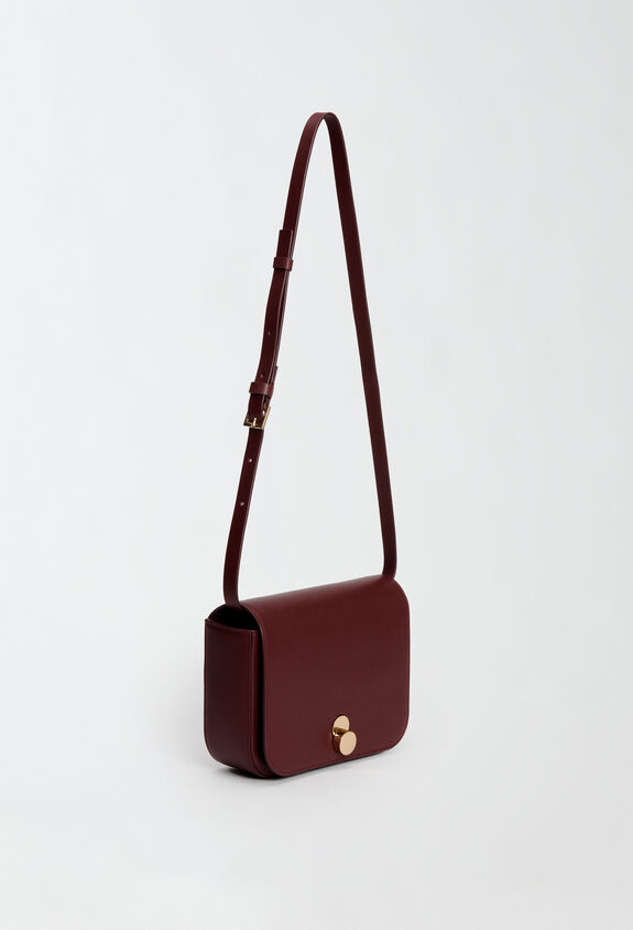 Fabiana Filippi LEATHER MESSENGER BAG WITH ECLIPSE BUCKLE RED BGD214A863I9720000
