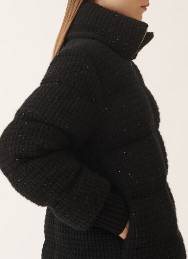 Fabiana Filippi Chaqueta de plumón en lana y seda con lentejuelas, negro Negro CTD225F672L6170000