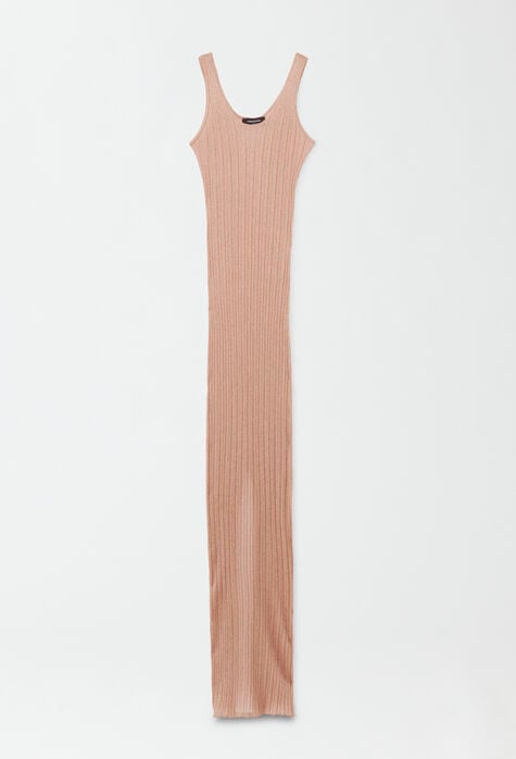 Fabiana Filippi Technical lurex dress, rose gold ABD264F125I9370000
