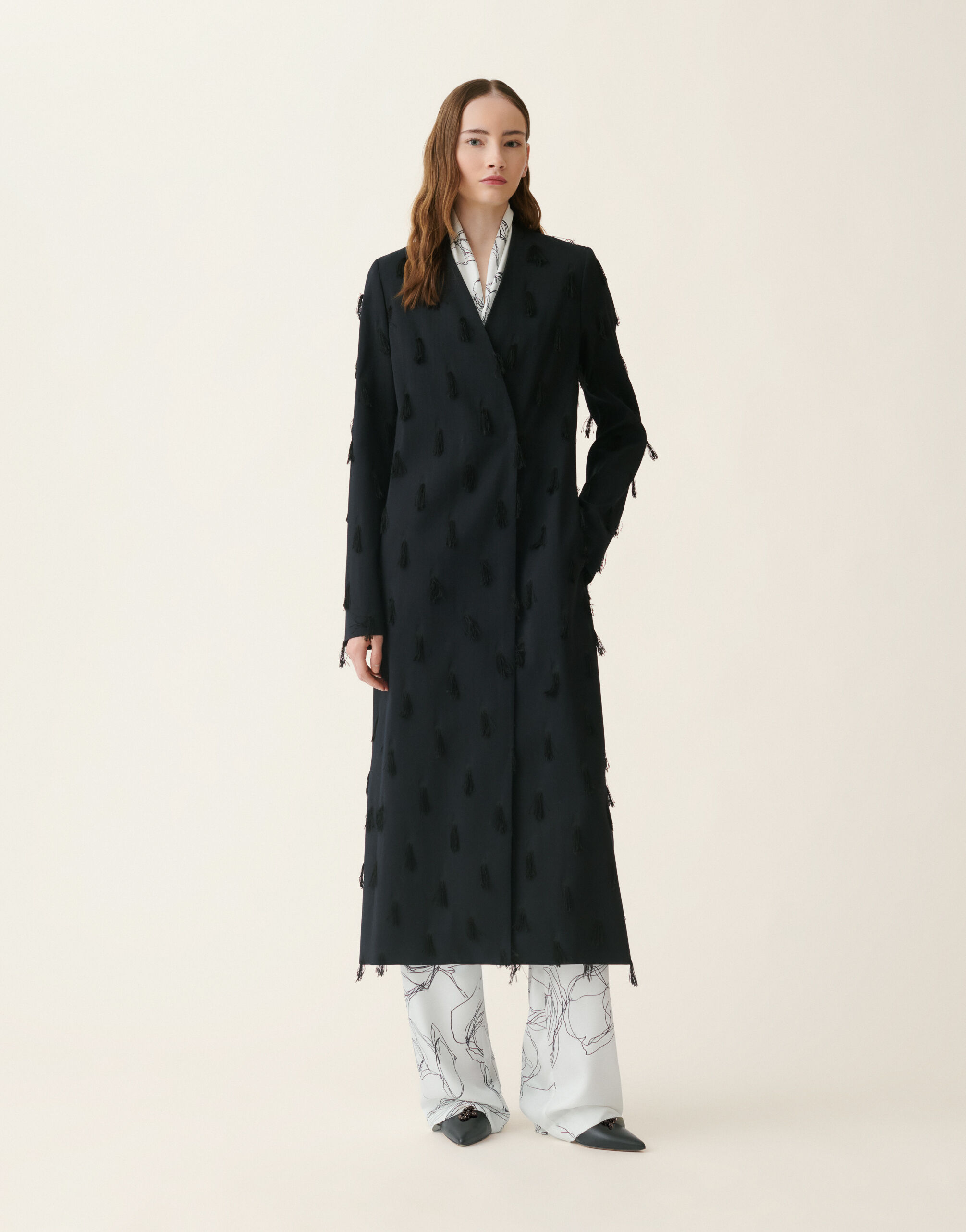 Topcoat en cady, bleu nuit Fabiana Filippi Topcoat en cady, bleu nuit Bleu nuit CTD216F207M3650000